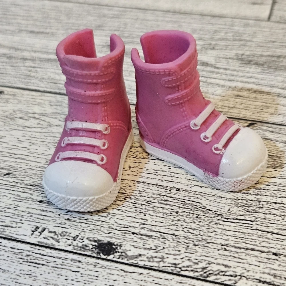 Lot Of 5 Pairs Mattel Barbie Athletic Shoes Sneakers Slip Ons High Tops